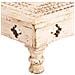 Tavolino In Legno Intagliato Beige 33x33x14 Cm - Foto miniatura 4