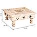 Tavolino In Legno Intagliato Beige 33x33x14 Cm - Foto miniatura 5