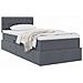 Letto con Contenitore Grigio scuro 90 x 190 cm Velluto - Foto miniatura 3