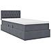 Letto con Contenitore Grigio scuro 90 x 190 cm Velluto - Foto miniatura 5
