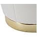 Pouf Contenitore Paris Crema E Gold In Velluto - Ø 43 X H 43 Cm - Foto miniatura 3