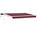 Tenda retrattile manuale con LED Rosso Borgogna 3 x 2,5 m - Foto miniatura 1