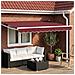Tenda retrattile manuale con LED Rosso Borgogna 3 x 2,5 m - Foto miniatura 2