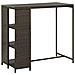 Set Bar da Giardino 3 pz con Cuscini in Polyrattan Marrone - Foto miniatura 5