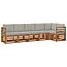 Set divani con cuscino 6 pcs Grigio Naturale e Chiaro - Foto miniatura 1