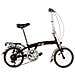 Bici Richiudibile Linea Folding Misura 16 Telaio Alluminio 6v Bicicletta Pieghevole A-fold16cc Completa Di Accessori Luci Led - 24 Nero Opaco - Foto miniatura 1