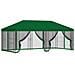 Gazebo con pareti laterali 6 x 3 m Verde Poliestere e Acciaio - Foto miniatura 1