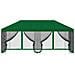 Gazebo con pareti laterali 6 x 3 m Verde Poliestere e Acciaio - Foto miniatura 3