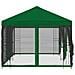 Gazebo con pareti laterali 6 x 3 m Verde Poliestere e Acciaio - Foto miniatura 4