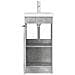 Mobile da bagno con lavabo Grigio Cemento 42 x 40 x 84,5 cm - Foto miniatura 3