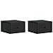 Mobiletto da notte a muro 2 pcs Nero 33 x 34,5 x 20 cm - Foto miniatura 1