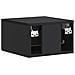 Mobiletto da notte a muro 2 pcs Nero 33 x 34,5 x 20 cm - Foto miniatura 7
