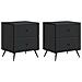 Armadio da Notte con cassetto 2 pcs Nero 43 x 34,5 x 47,5 cm - Foto miniatura 1