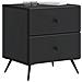 Armadio da Notte con cassetto 2 pcs Nero 43 x 34,5 x 47,5 cm - Foto miniatura 2