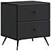 Armadio da Notte con cassetto 2 pcs Nero 43 x 34,5 x 47,5 cm - Foto miniatura 3