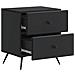 Armadio da Notte con cassetto 2 pcs Nero 43 x 34,5 x 47,5 cm - Foto miniatura 4