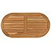 Piano del tavolo 80 x 40 x 2,5 cm Ovale Legno di teak solido - Foto miniatura 1