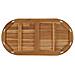 Piano del tavolo 80 x 40 x 2,5 cm Ovale Legno di teak solido - Foto miniatura 5