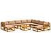 Set di divani 11 pz Naturale Legno di Acacia Massello - Foto miniatura 1