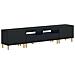 Mobile TV LED a 5 pezzi ARNHEM Nero Legno ingegnerizzato - Foto miniatura 1
