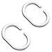 Set ganci blister per tenda doccia cm 80x80 in plastica colore bianco 12 Pz - Foto miniatura 1