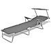 Lettino Prendisole con Baldacchino in Acciaio Grigio - Foto miniatura 5