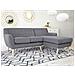 Divano Angolare Con Penisola In Tessuto Grigio Chiaro Motala - Foto miniatura 21