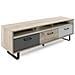 Base Porta Tv Con 3 Ante A Ribalta Colore Rovere E Grigio 160x35xh. 53 Cm - Foto miniatura 1