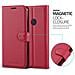 Custodia Compatibile Con Xiaomi Mi A2 / 6x In Rosso Carminio - Coperchio Protettiva Con Chiusura Magnetica, Funzione Stand E Tasca Per Le Carte - Foto miniatura 4