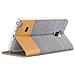 Custodia Compatibile Con Samsung Galaxy Note 4 In Grigio Chiaro Marrone - Coperchio Protettiva Con Chiusura Magnetica, Funzione Stand E Tasca Per Le Carte - Foto miniatura 3