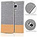 Custodia Compatibile Con Samsung Galaxy Note 4 In Grigio Chiaro Marrone - Coperchio Protettiva Con Chiusura Magnetica, Funzione Stand E Tasca Per Le Carte - Foto miniatura 5