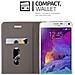 Custodia Compatibile Con Samsung Galaxy Note 4 In Grigio Chiaro Marrone - Coperchio Protettiva Con Chiusura Magnetica, Funzione Stand E Tasca Per Le Carte - Foto miniatura 6