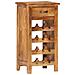 Mobiletto Portavini 40x30x80 Cm In Legno Massello Di Acacia - Foto miniatura 1