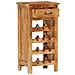 Mobiletto Portavini 40x30x80 Cm In Legno Massello Di Acacia - Foto miniatura 4