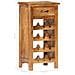 Mobiletto Portavini 40x30x80 Cm In Legno Massello Di Acacia - Foto miniatura 7
