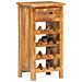 Mobiletto Portavini 40x30x80 Cm In Legno Massello Di Acacia - Foto miniatura 8