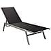 Lettino Prendisole in Acciaio e Textilene Nero - Foto miniatura 2