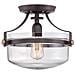Plafoniera Da Semi-filo A 1 Luce Bronzo Occidentale, E27 - Foto miniatura 1