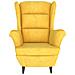 Poltrona Giallo Senape In Velluto - Foto miniatura 2