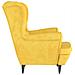 Poltrona Giallo Senape In Velluto - Foto miniatura 3