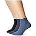 Unisex Quarter Plain Socks (3 Paia Confezione) Blu (denim Blue) 25-5 (taglia Produttore 35-38)  - Foto miniatura 1