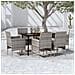 Set Da Pranzo Da Giardino Grigio 7 Pz Con Cuscini - Foto miniatura 1