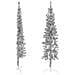 Albero Natale Artificiale Sottile A Metà Supporto Argento 120cm - Foto miniatura 2