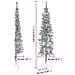 Albero Natale Artificiale Sottile A Metà Supporto Argento 120cm - Foto miniatura 3