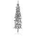 Albero Natale Artificiale Sottile A Metà Supporto Argento 120cm - Foto miniatura 4