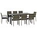 Set Salotto Giardino Con Cuscini 9 Pz Nero E Grigio Polyrattan - Foto miniatura 3