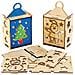 Ax557 Kit Lanterne Natalizie In Legno - Confezione Da 3, Colori Per La Lavorazione Del Legno In Pittura Per Attività Artistiche Per Bambini Durante Le Festività Natalizie - Foto miniatura 1