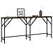 Tavolo Consolle Rovere Fumo 180x29x75 Cm In Legno Multistrato - Foto miniatura 1