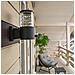 Lampada Da Parete Moderna Da Esterno Alluminio Nero 1 Luce E27 60w Ip54 - Foto miniatura 2