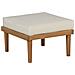 Poltrona Da Giardino Con Ottomana Legno Acacia Chiaro E Beige Chiaro Baratti - Foto miniatura 7
